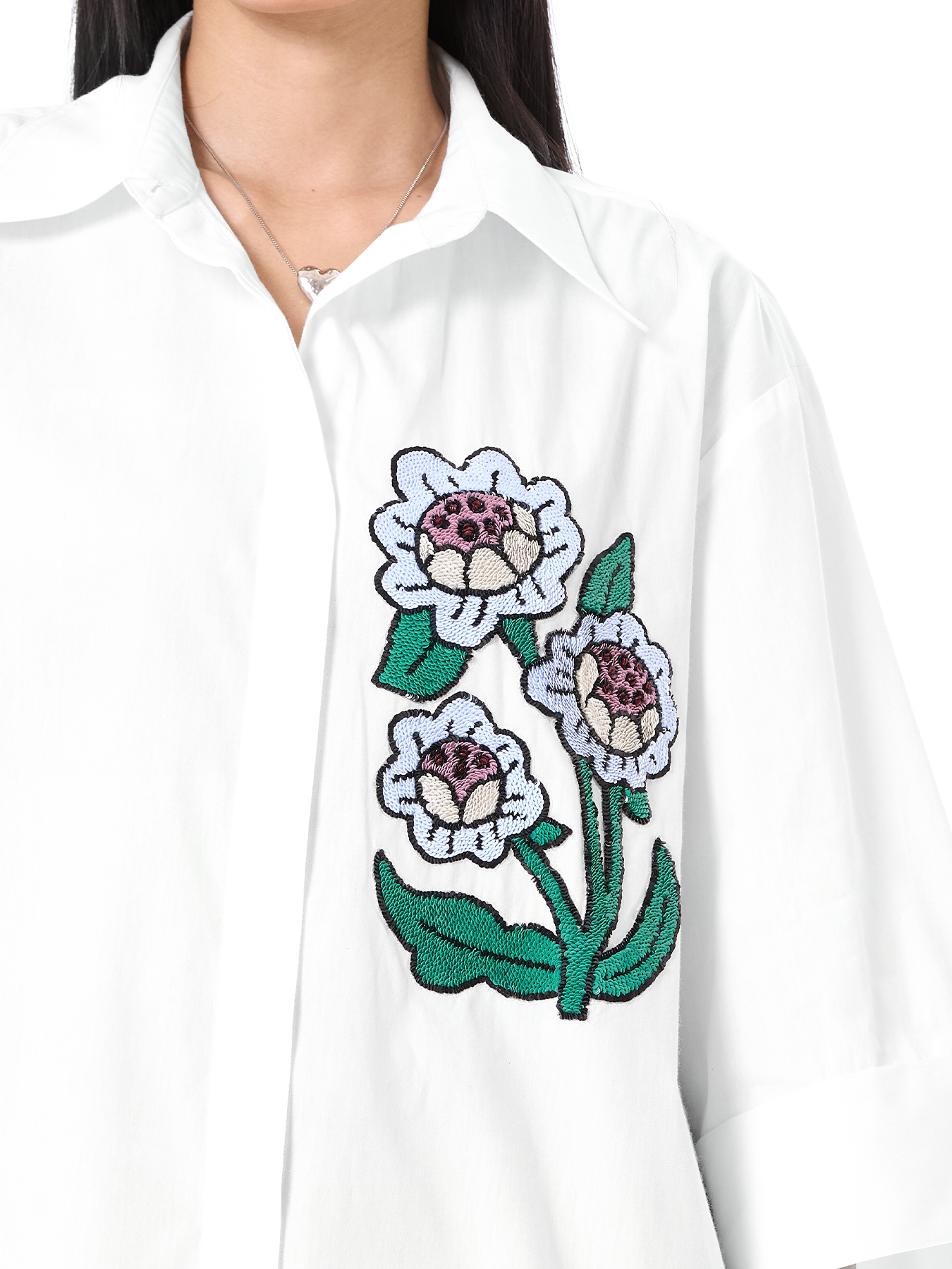 Embroidered Oversize Shirt