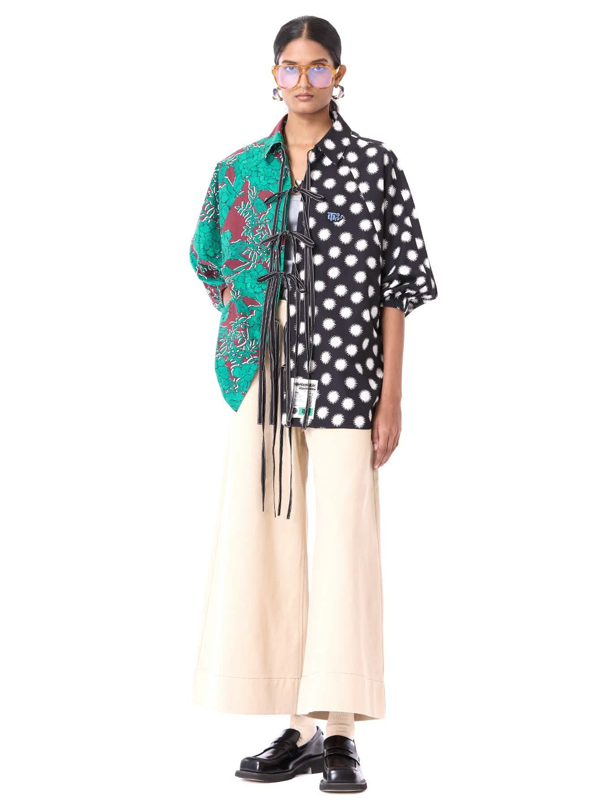 Wing Split Tie-up Shirt
