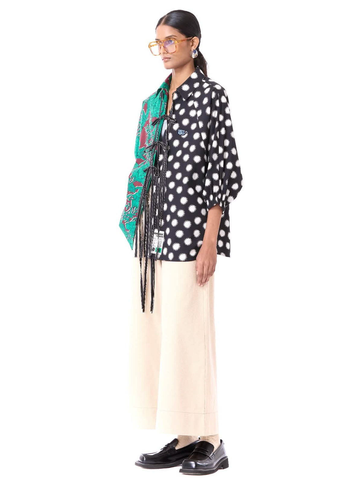 Wing Split Tie-up Shirt