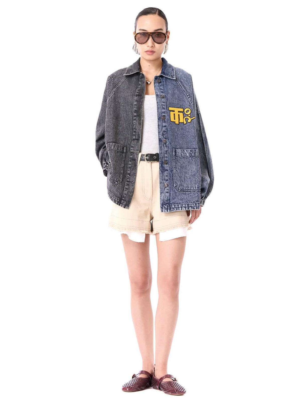 Logo Split Denim Jacket