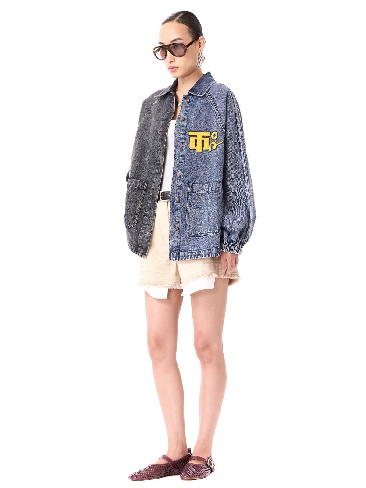 Logo Split Denim Jacket