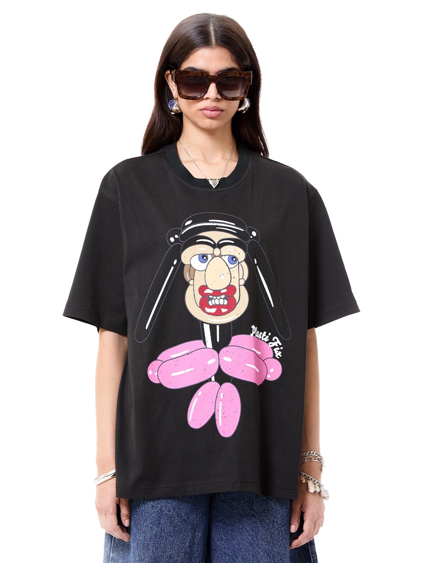 Balloon-Face' Oversized Tee