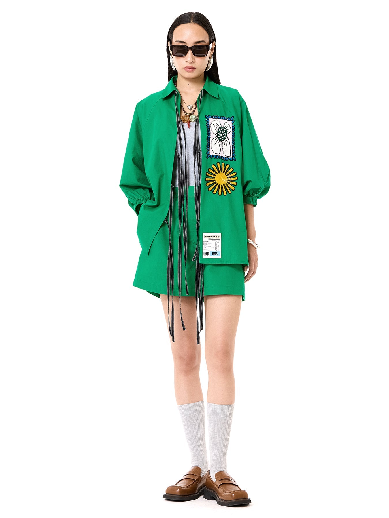 Embroidered Wing Tie-up Co-ord Set