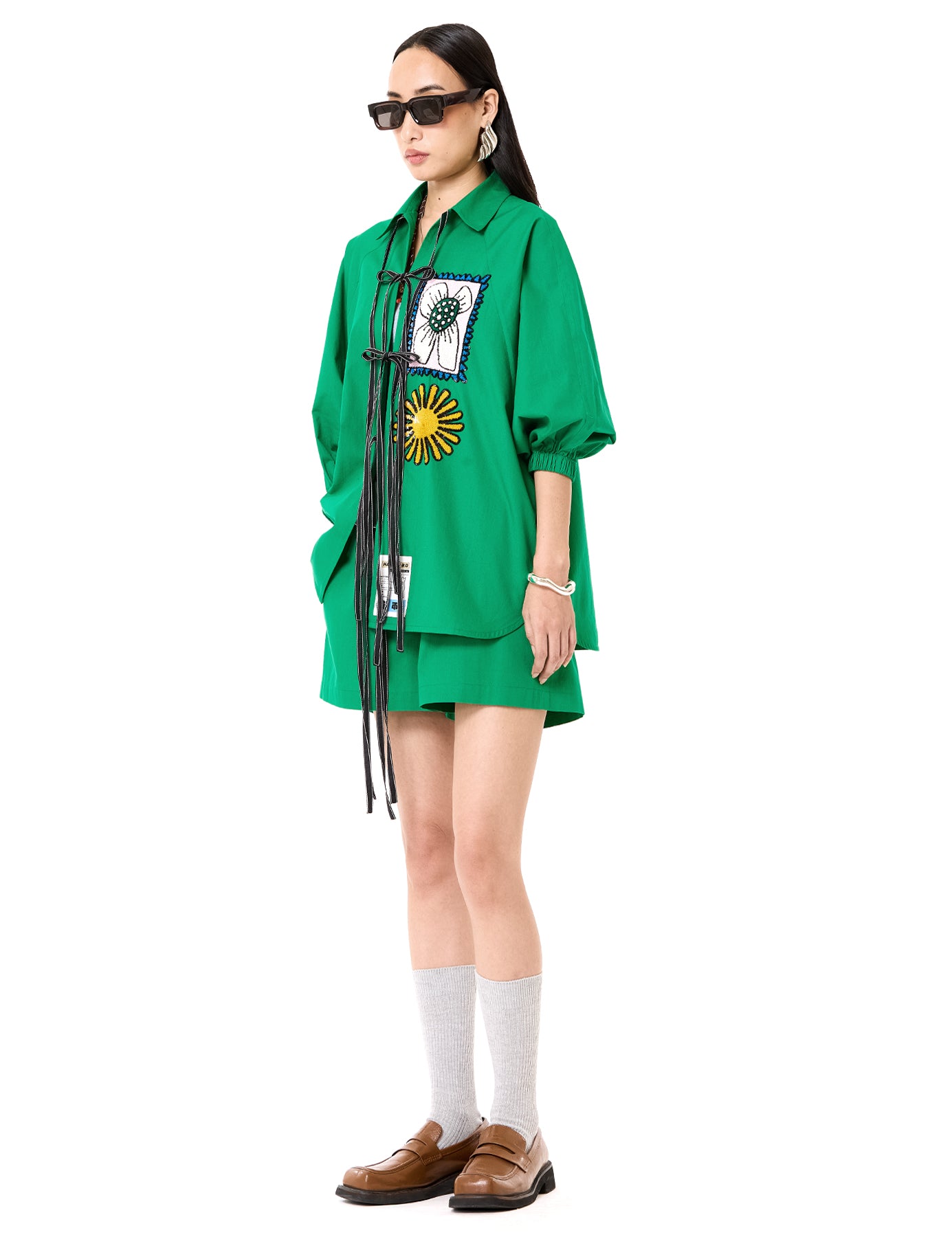 Embroidered Wing Tie-up Co-ord Set