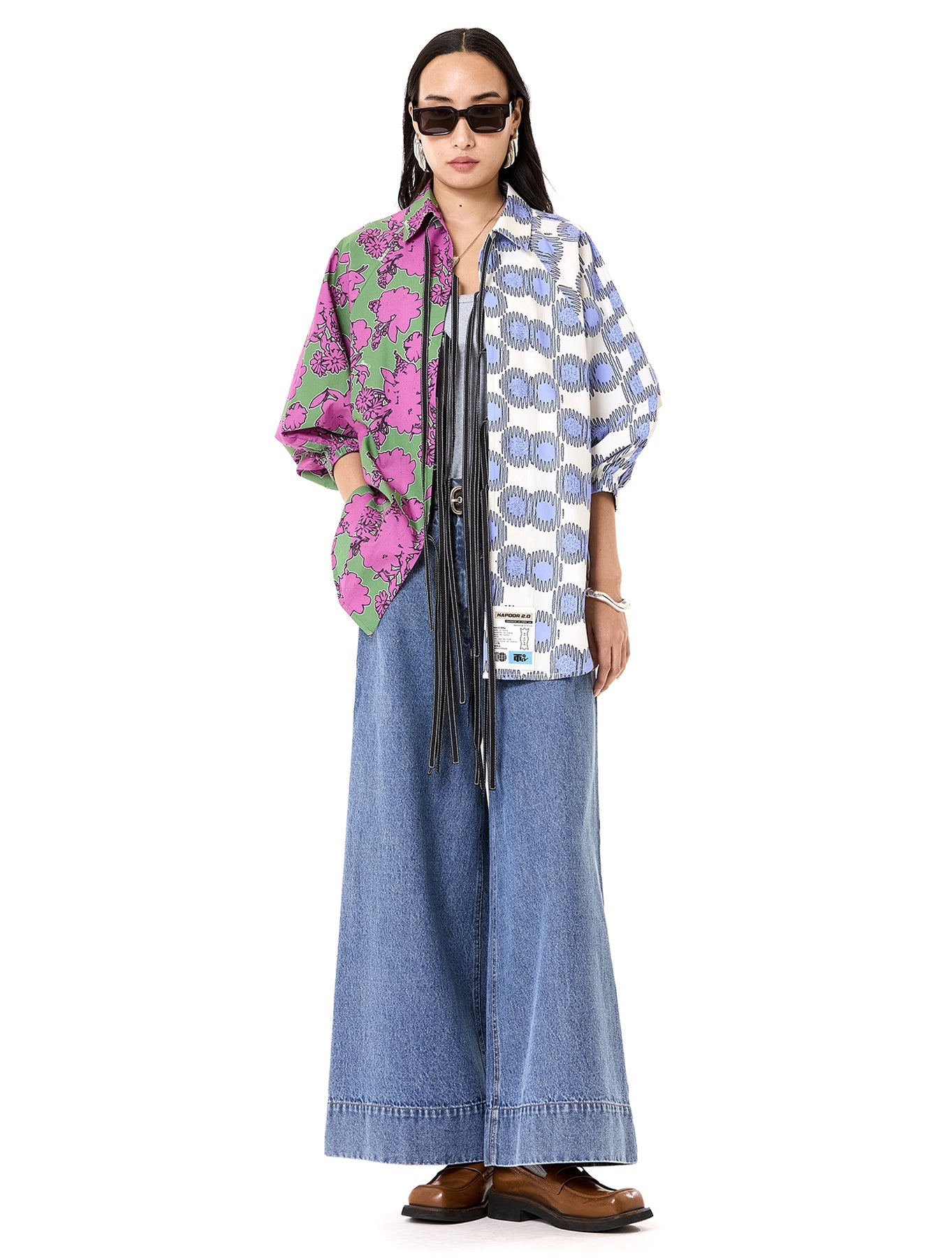 Wing Split Tie-up Shirt