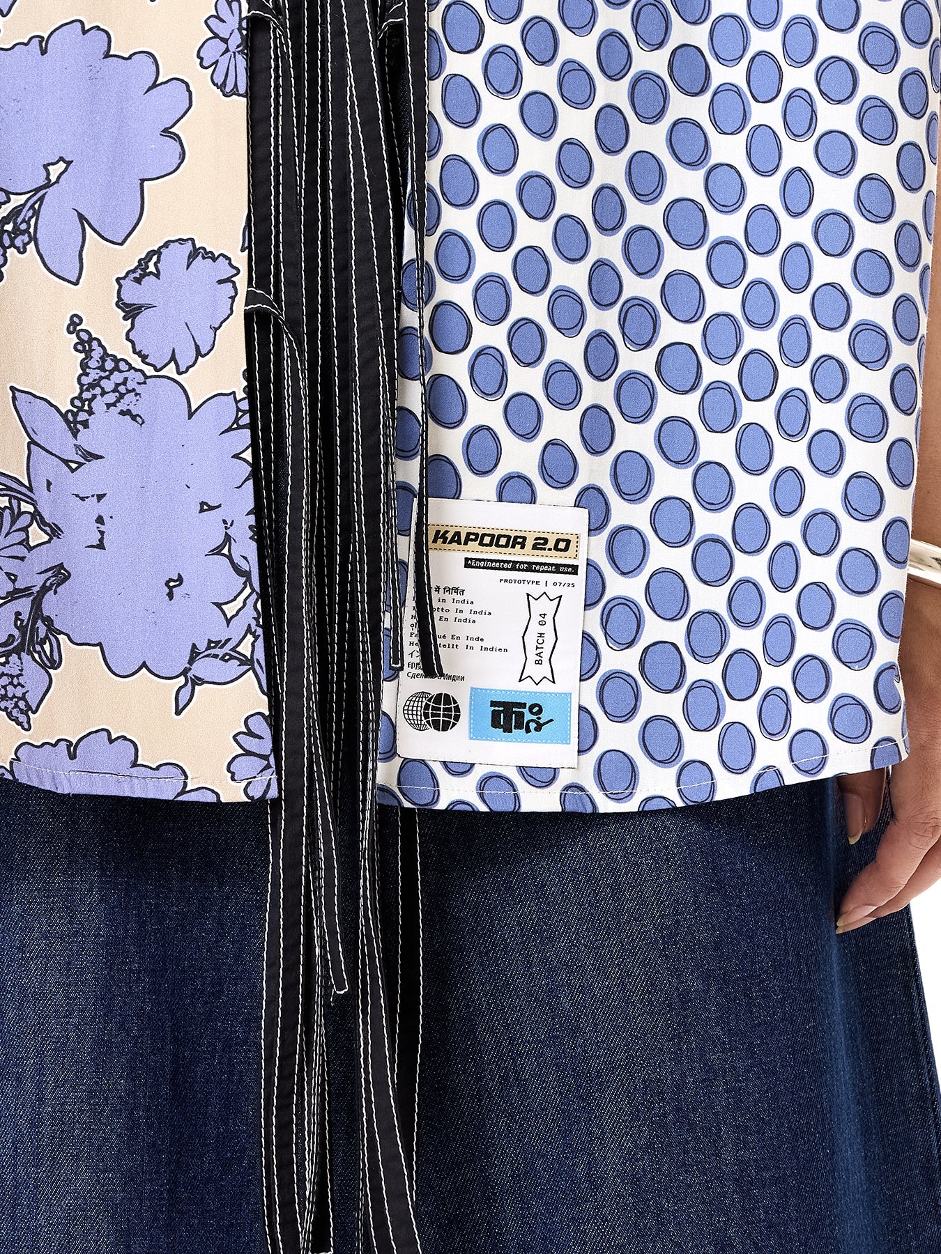 Wing Split Tie-up Shirt