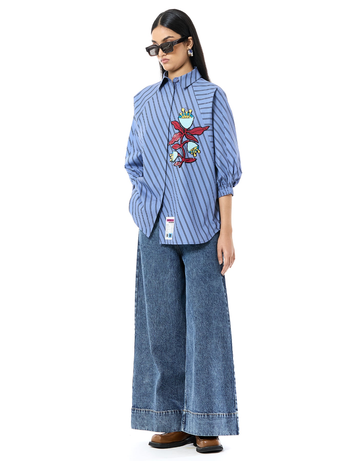 Striper Embroidered Wing Shirt