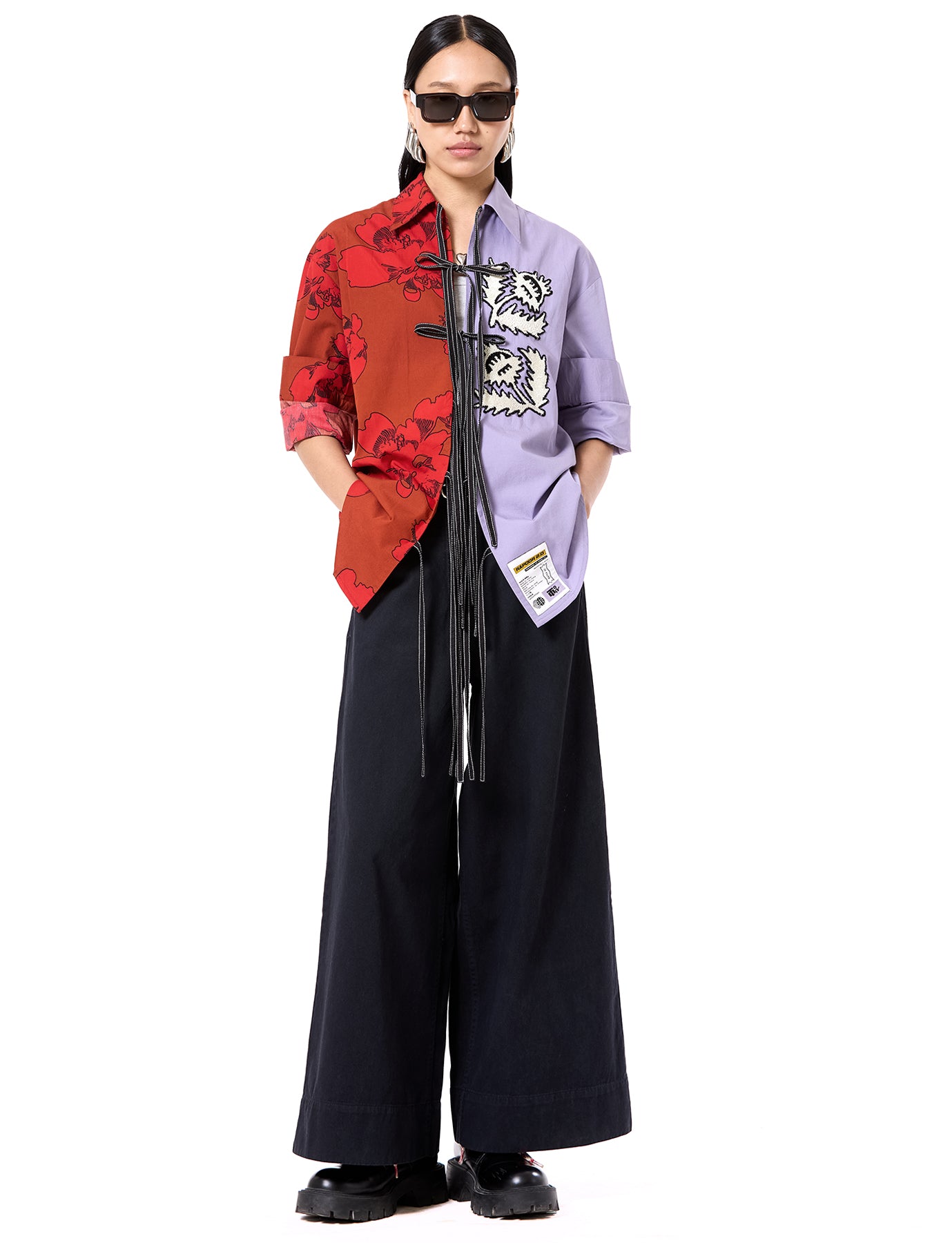 Embroidered Split Shirt
