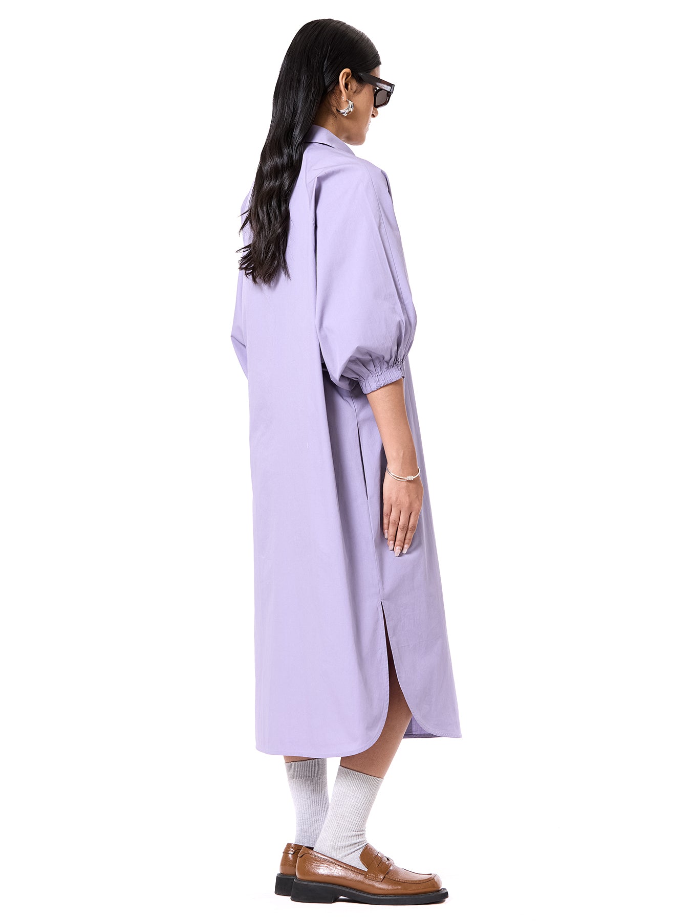 Embroidered Wing Shirt Dress