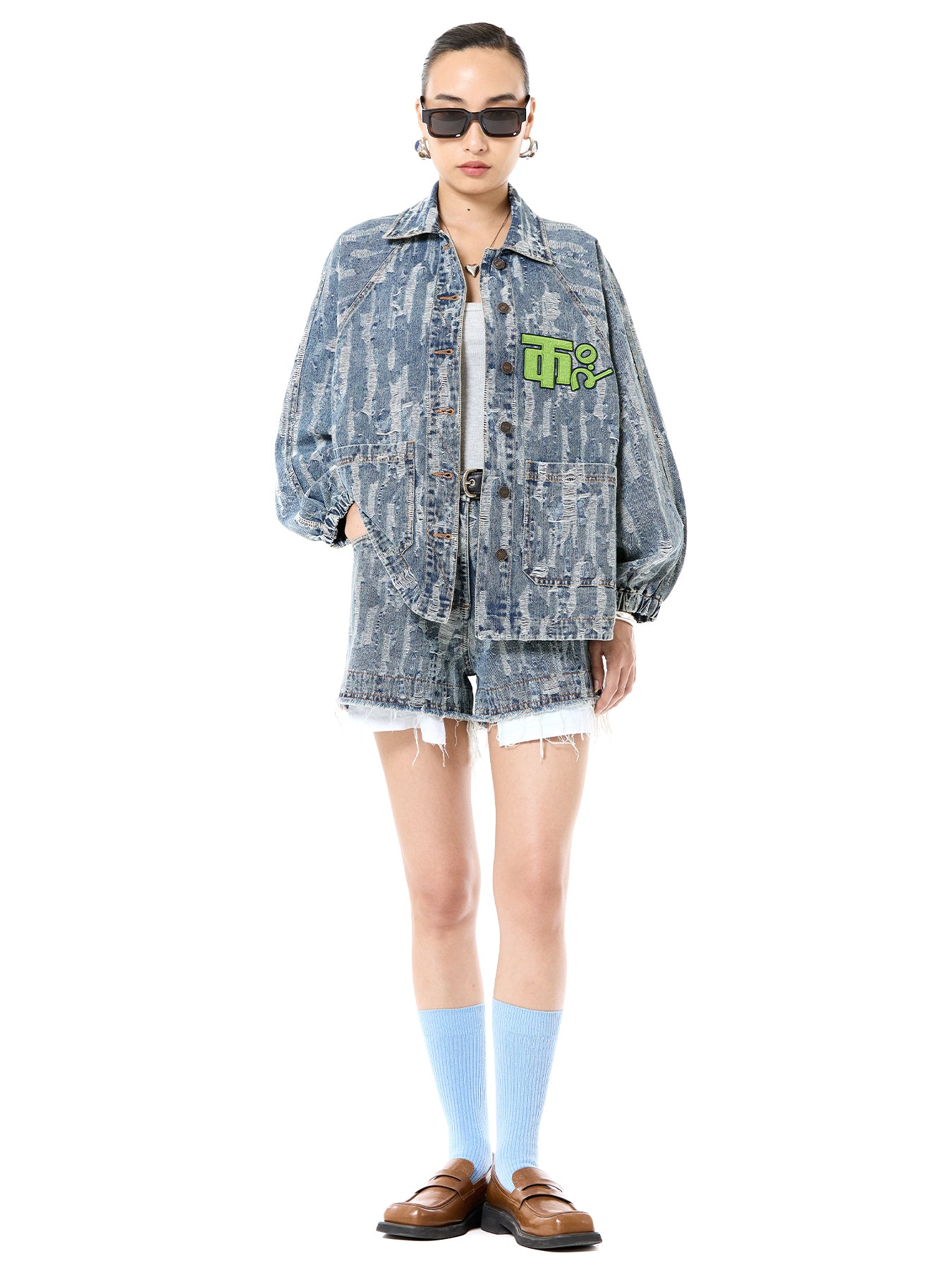 Logo Denim Shacket