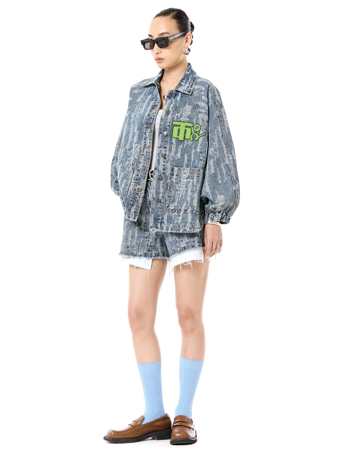 Logo Denim Shacket