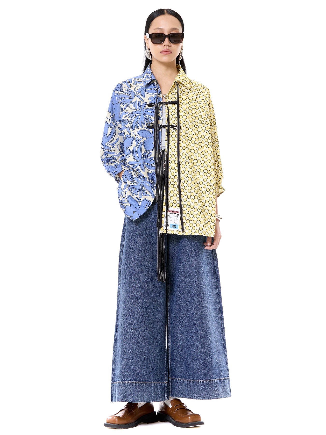Wing Split Tie-up Shirt