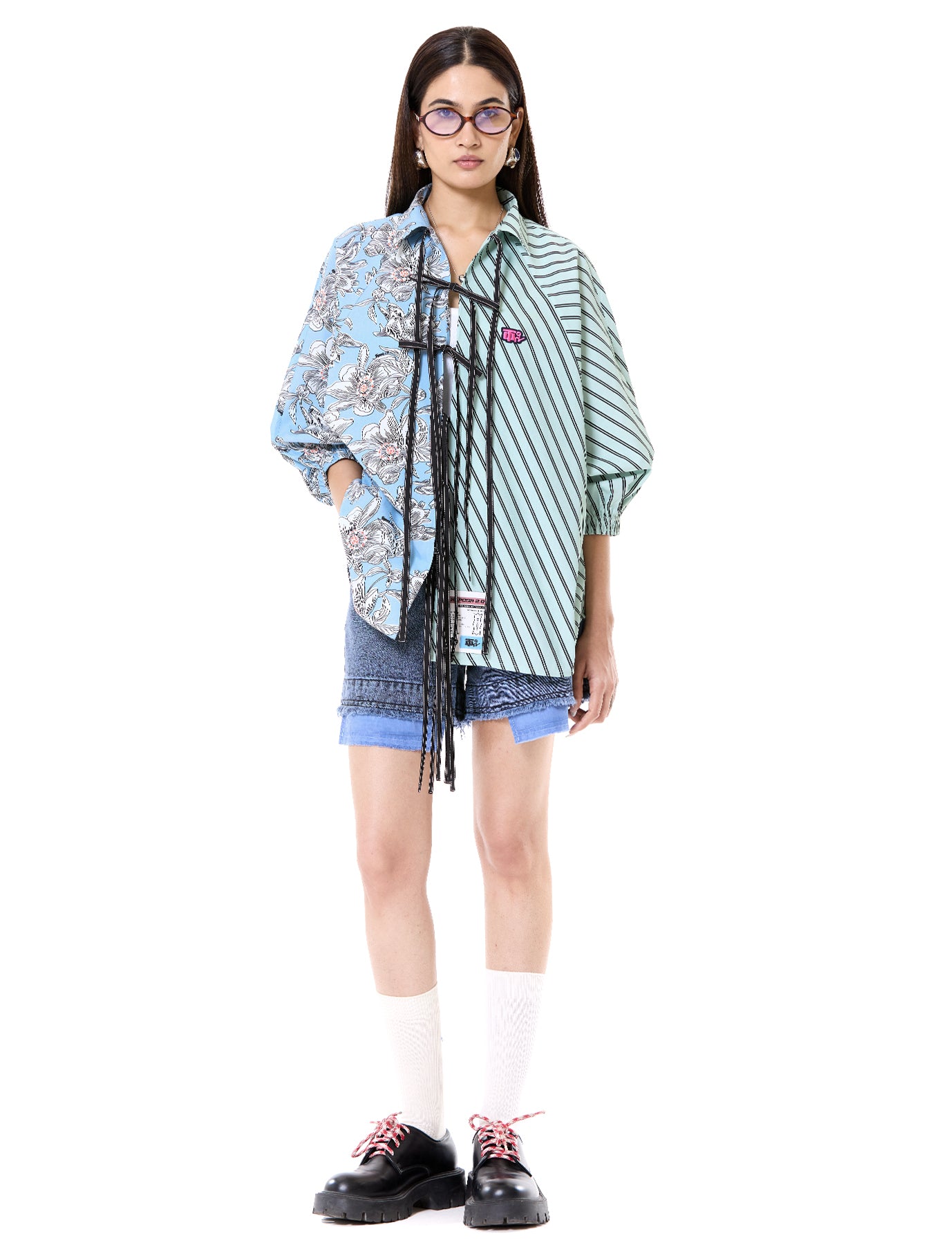 Wing Split Tie-up Shirt