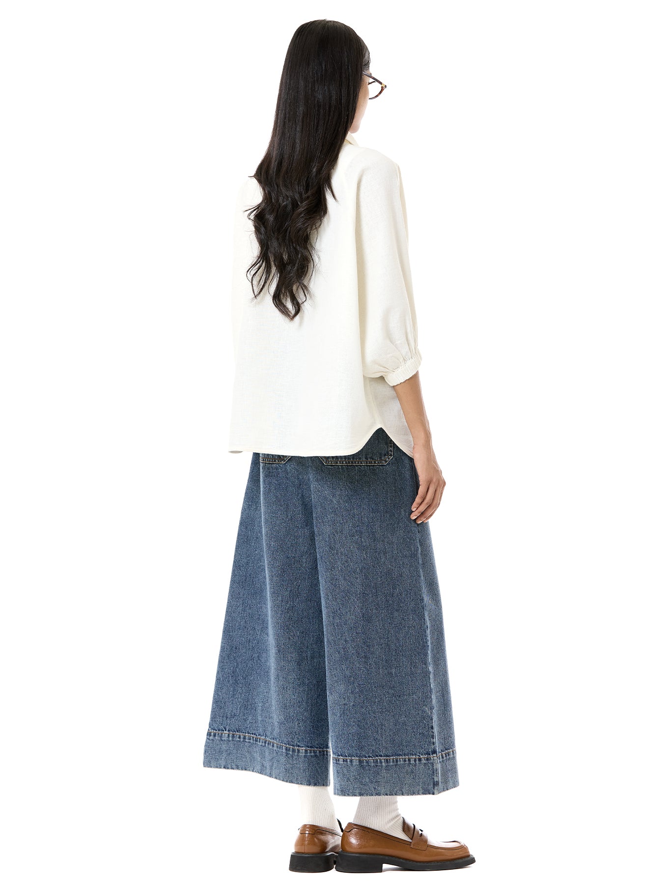 Embroidered Wing Tie-up Shirt