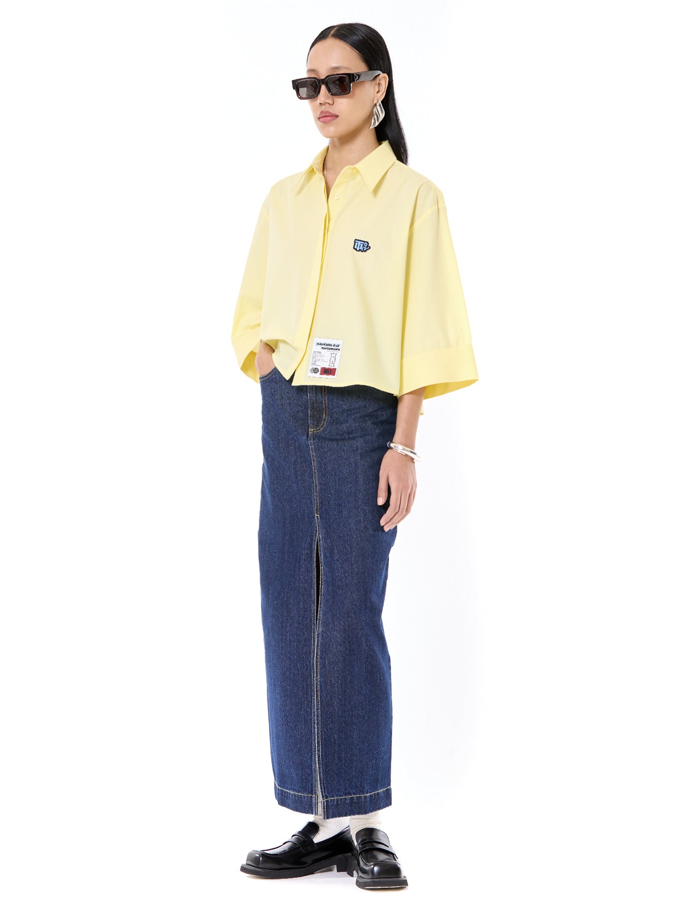 Oversized Cropped Shirt