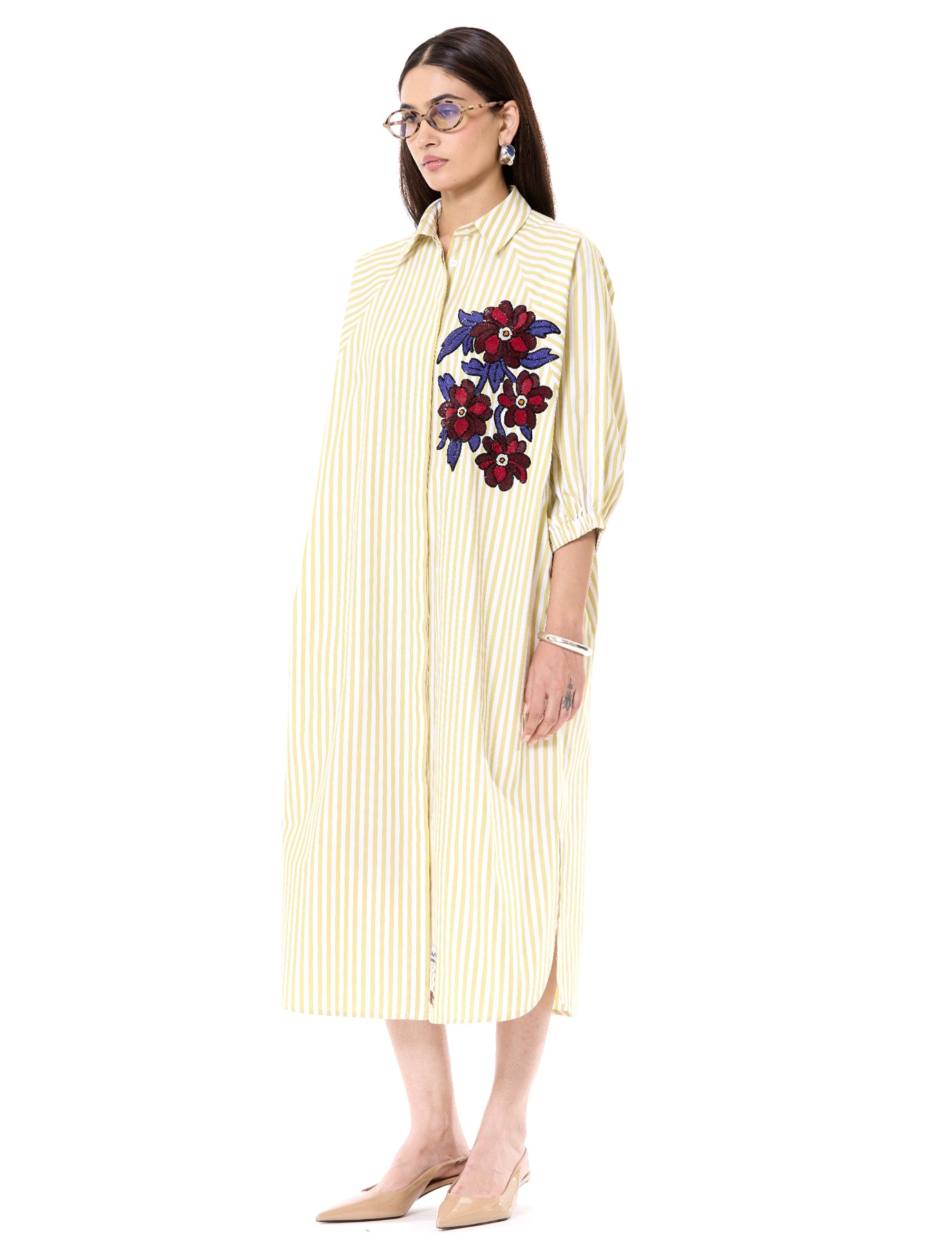 Embroidered Wing Dress