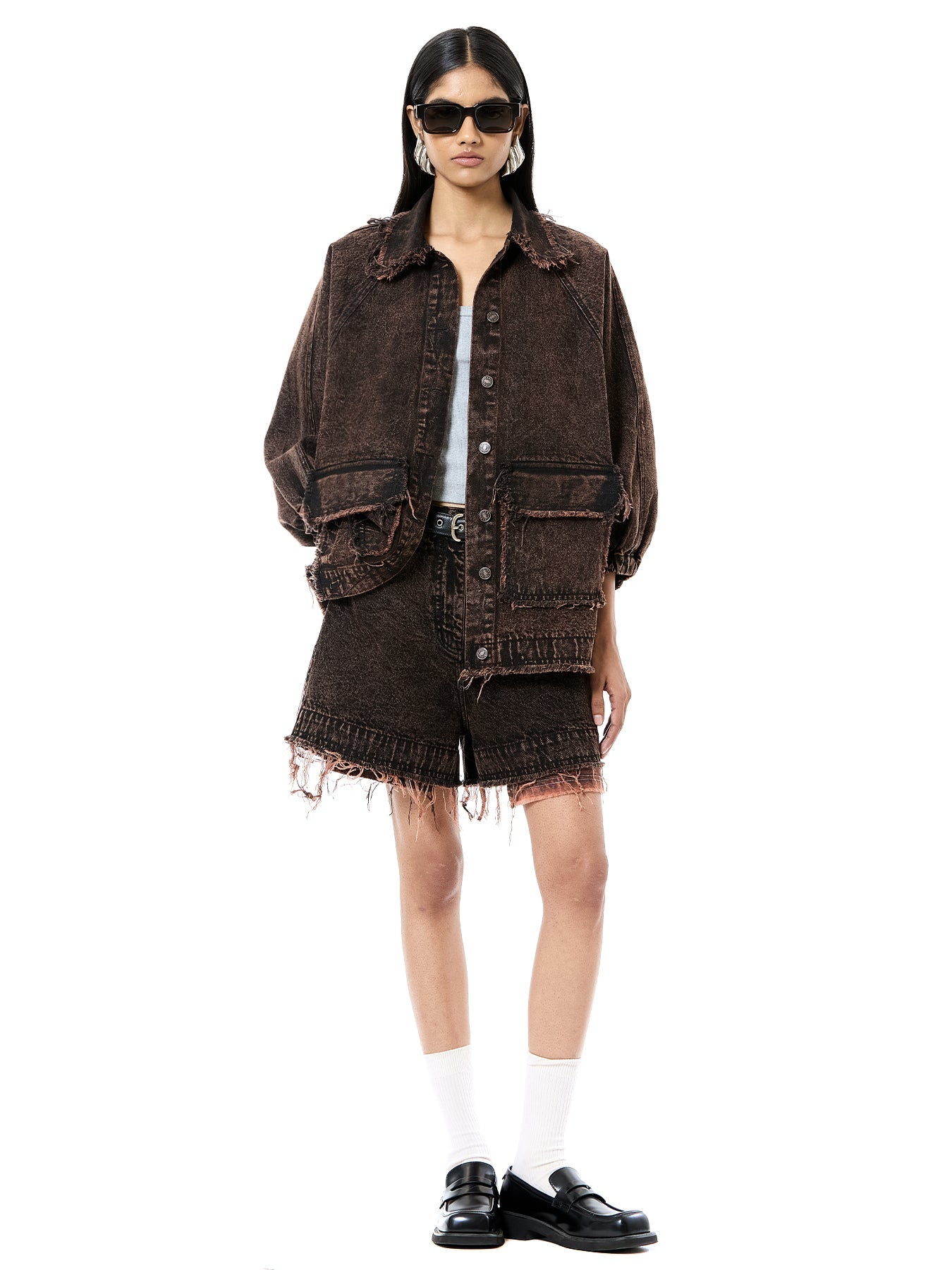 Raw Edge Denim Co-ord Set