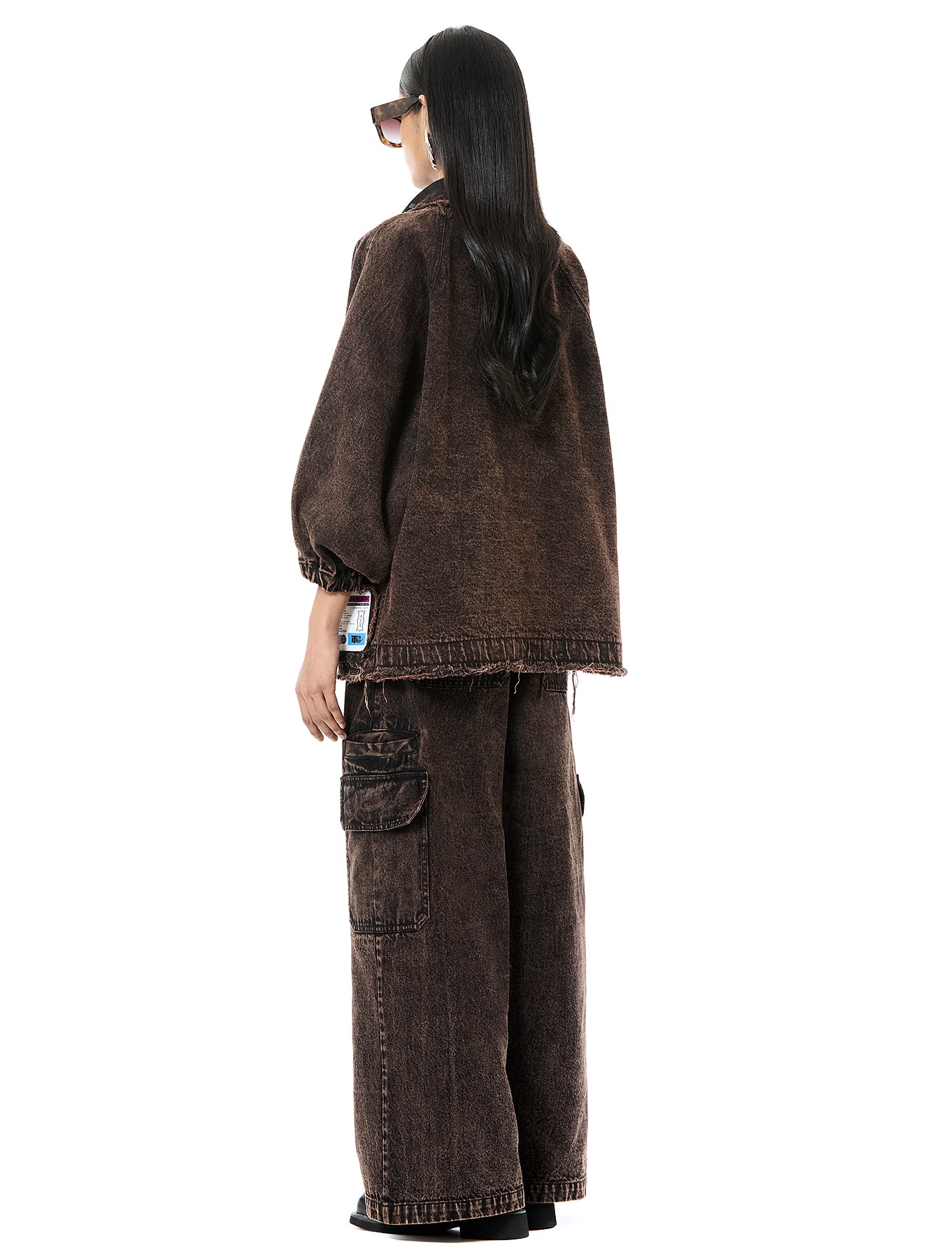 Raw Edge Denim Shacket