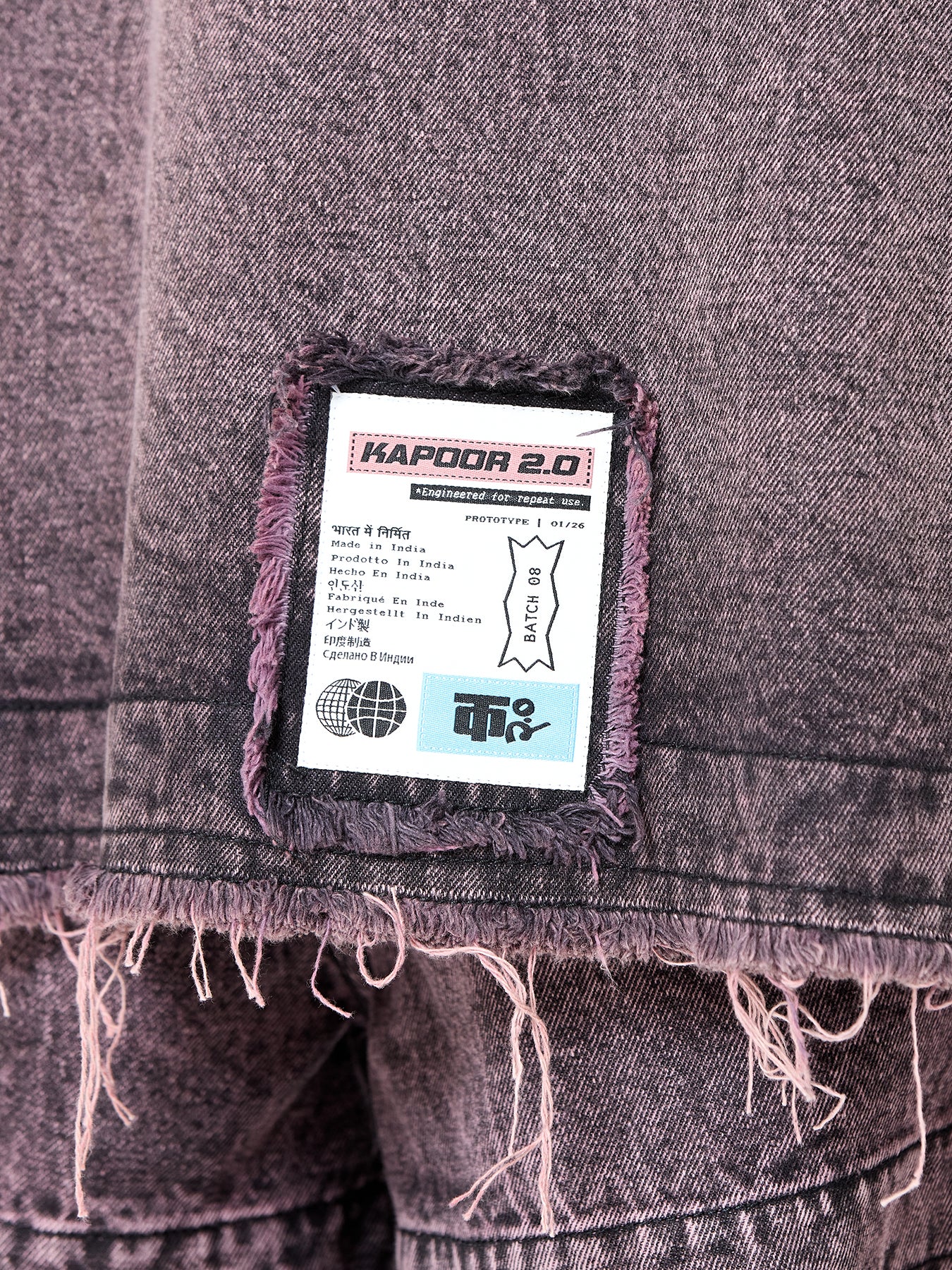 Raw Edge Tie-up-Vest